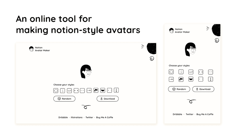 Notion 风格头像制作